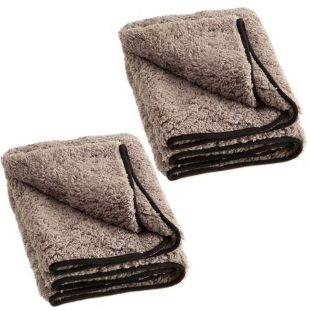 Stalwart Heated Blanket 2-Pack - USB-Powered Sherpa Throw Blankets for Travel - Winter by Gray 75-BPSH-2009
